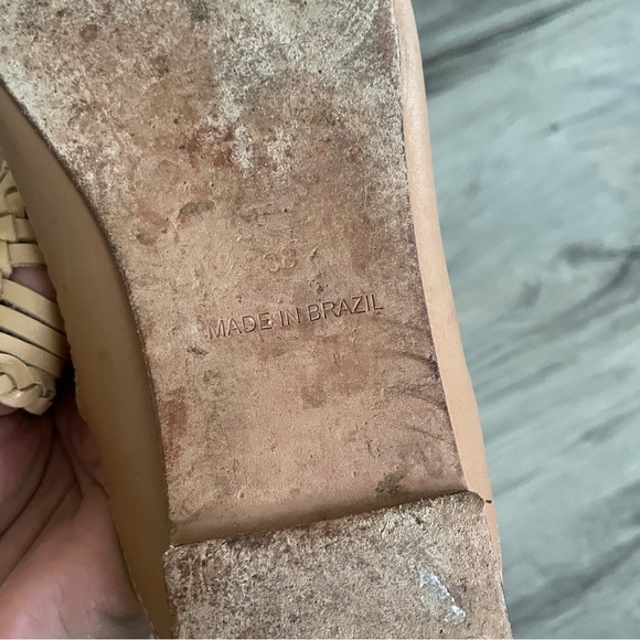 Ulla Johnson Cream Leather Pointed Toe Slip On Mule Shoes 38 - Picture 4 of 7